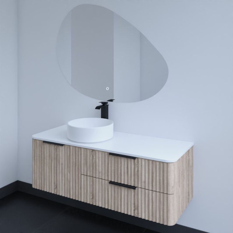 Meuble Salle De Bain Bois Stri Vertigo Cm Avec Vasque Poser Et