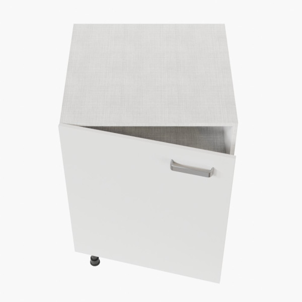 Meuble de rangement bas de cuisine - largeur 60 cm - coloris Blanc mat