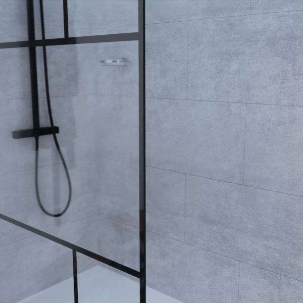 Paroi de douche fixe 80x200 cm - CALYPSO verre 8 mm securit anti-calcaire