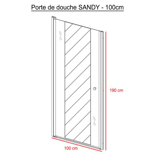 Joint d'étanchéité bas horizontal pour pare-baignoires, 100 cm, transparent pour  verre 4-5 mm