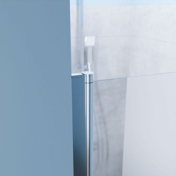 Joint d'étanchéité bas horizontal pour pare-baignoires, 100 cm, transparent  pour verre 4-5 mm