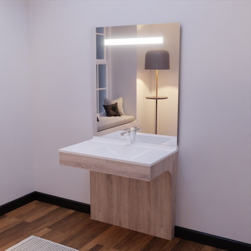 Meuble Salle De Bain Pmr Cm Miroir Led Altea