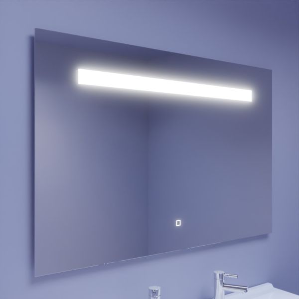 Miroir salle de bain LED 120 cm x 80 cm - interrupteur sensitif