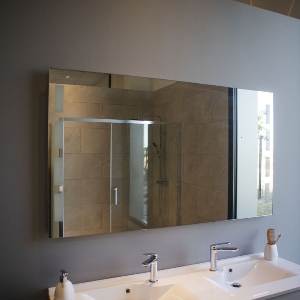 Miroir Led 60x80 ou 120x80 cm avec loupe et anti-buée disponible