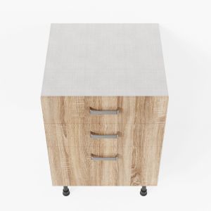 Meuble de cuisine bas - Casserolier - 60 cm - Chêne