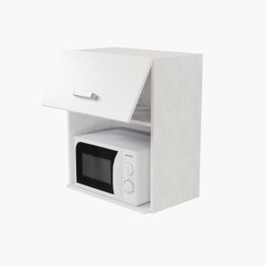 Meuble micro-ondes - 60 cm - Porte coloris Blanc