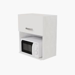 Meuble micro-ondes - 60 cm - Porte coloris Blanc