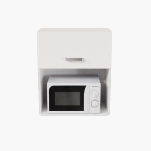 Meuble micro-ondes - 60 cm - Porte coloris Blanc