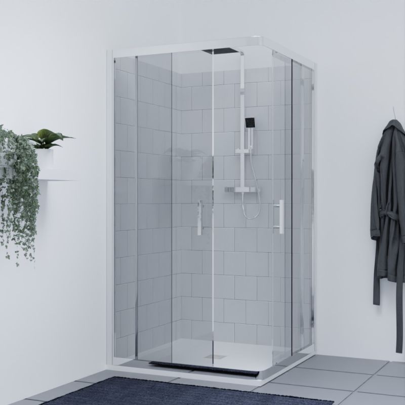 Porte de douche colissante se ferme difficilement - Accessoires de salle de  bain - 