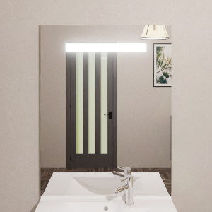 Miroir lumineux ELEGANCE 80x105 cm - éclairage LED intégré en haut du miroir