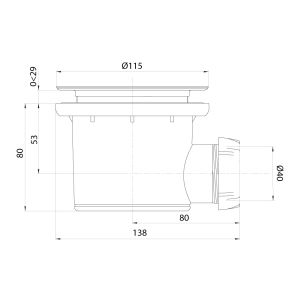 Bonde de douche WIRQUIN - Ø 90mm