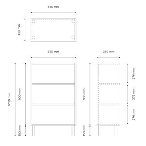 Meuble bar cuisine d'extérieur en inox - 65 cm - Gris