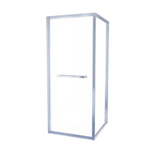 Paroi de douche d'angle 80x80 cm porte rentrante CLEVER