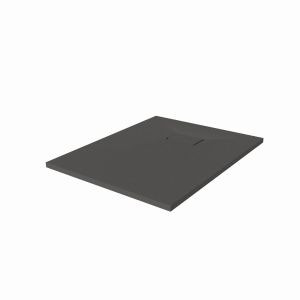 Receveur de douche 100x80 cm extra plat à poser ou à encastrer gris anthracite - SAPHIR