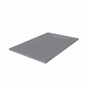 Receveur de douche 120x80 cm extra plat à poser ou à encastrer gris ciment - SAPHIR