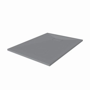 Receveur de douche 120x90 cm extra plat à poser ou à encastrer gris ciment  - SAPHIR