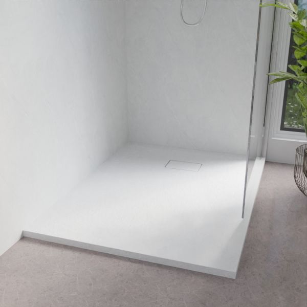 Receveur de douche 120x90 cm extra plat à poser ou à encastrer blanc - SAPHIR