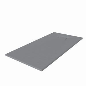 Receveur de douche 160x90 cm extra plat à poser ou à encastrer gris ciment - SAPHIR