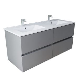 Meuble double vasque tout inox 120 cm ROSINOX