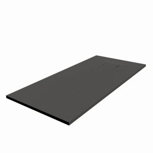 Receveur de douche 170x80 cm extra plat à poser ou à encastrer gris anthracite - SAPHIR