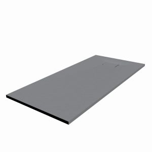 Receveur de douche 170x80 cm extra plat à poser ou à encastrer gris ciment - SAPHIR