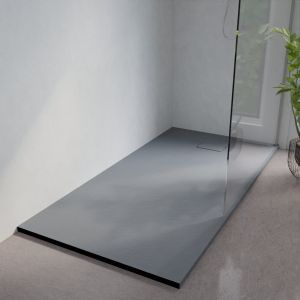 Receveur de douche 180x90 cm extra plat à poser ou à encastrer gris ciment - SAPHIR