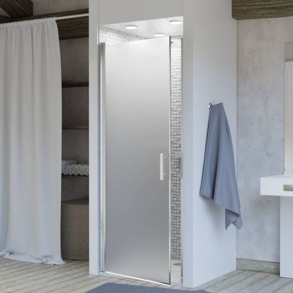 Porte de douche sablée pivotante SANDY 80 cm