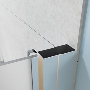 Porte de douche sablée pivotante SANDY 80 cm