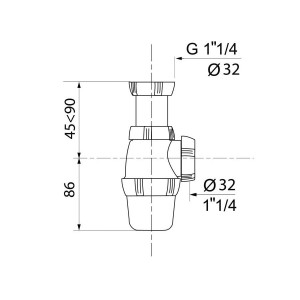 Siphon lavabo réglable PVC WIRQUIN