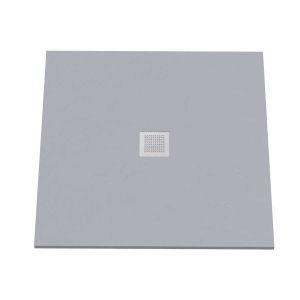 Receveur de douche 100x100 cm extra plat - DIAMANT - coloris gris ciment