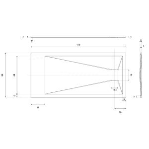 Receveur de douche 170x80 cm extra plat - SAPHIR