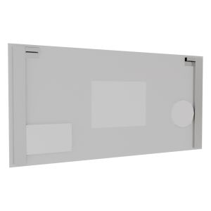 Miroir LED avec antibuée, loupe et horloge DUETTO - 120 x 70 cm