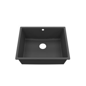 Kitchenette K02L-PT - Cuve RESIROC - évier 1 bac sans égouttoir - 54 x 44 cm - Noir