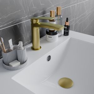 Mitigeur lavabo finition doré mat - KELLY GOLD 