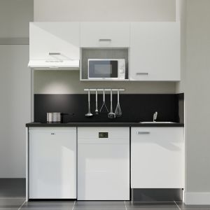 Kitchenette K55L-PT - 180 cm avec plan de travail et évier