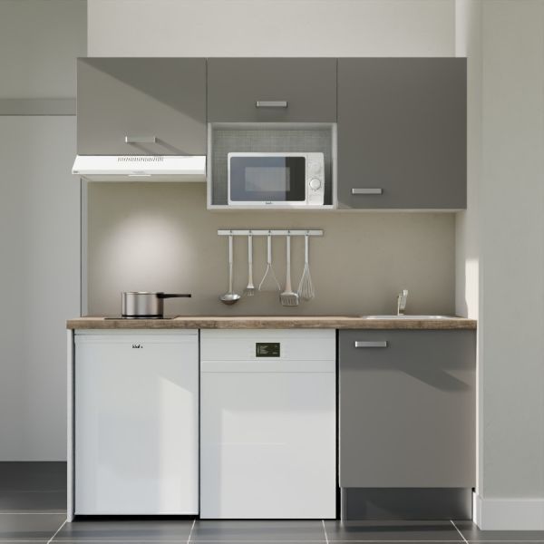 Kitchenette K55L-PT - 180 cm avec plan de travail et évier