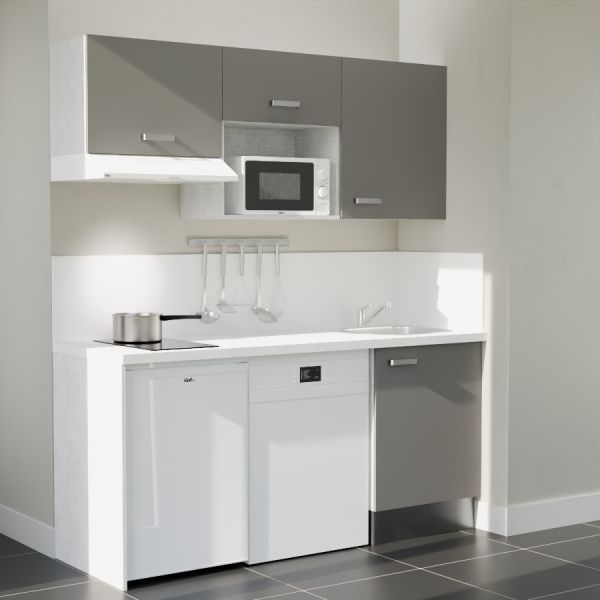 Kitchenette K55L-PT - 180 cm avec plan de travail et évier