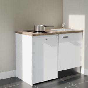 Kitchenette K08L-PT - 120 cm avec plan de travail et évier - emplacement frigo