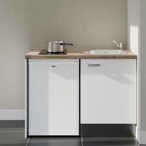 Kitchenette K08L-PT - 120 cm avec plan de travail et évier - emplacement frigo