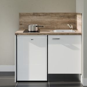 Kitchenette K08L-PT - 120 cm avec plan de travail et évier - emplacement frigo