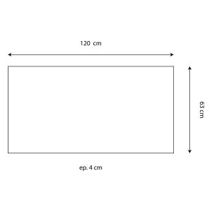 Plan de travail de cuisine stratifié - 120 x 63 cm