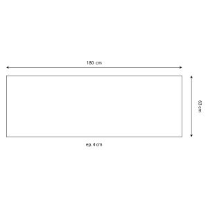 Plan de travail stratifié - 180 x 63 cm