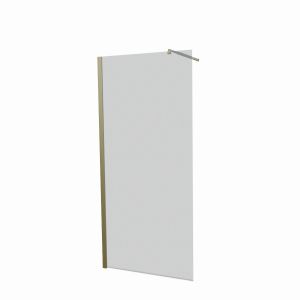 Paroi de douche fixe dorée 90 cmx 200 cm GOLDY - Verre 8 mm