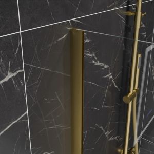 Paroi de douche fixe dorée 120 cmx 200 cm GOLDY - Verre 8 mm