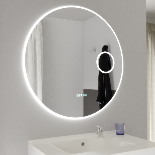 Miroir rond à LED, miroir lumineux pour salle de bain, miroir rond