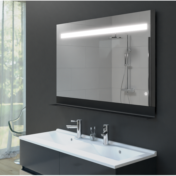 Miroir salle de bain lumineux anti-buée rectangle