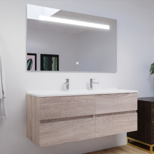 Rénovation complète de salle de bain avec pose meuble vasque sur-mesure et  son miroir ainsi que pose du bac à douche et sa paroi fixe à Cuges les Pins  (13030) AVIK Bâtiment