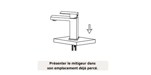 Guide installation mitigeur lavabo étape 2 illustration