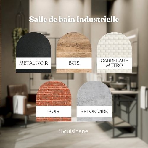 Matériaux pour une salle de bain au look industriel