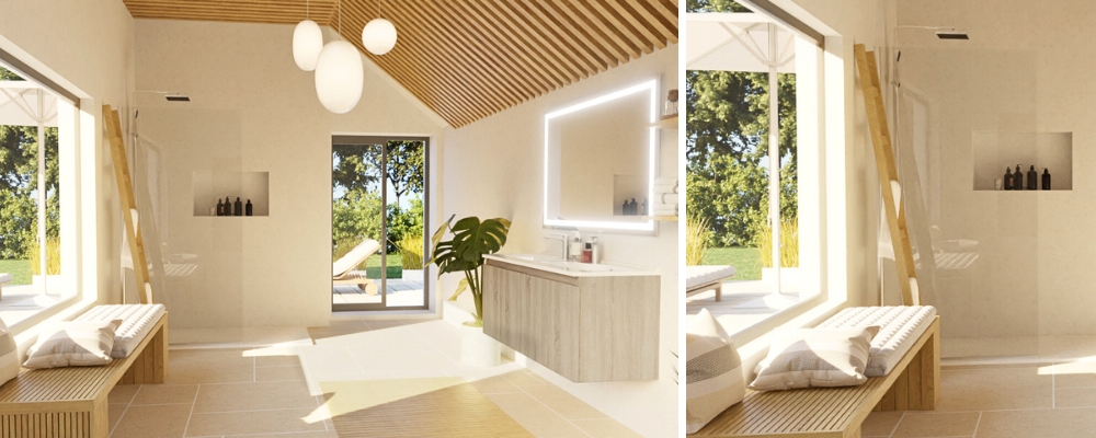 Salle de bain style zen et naturel